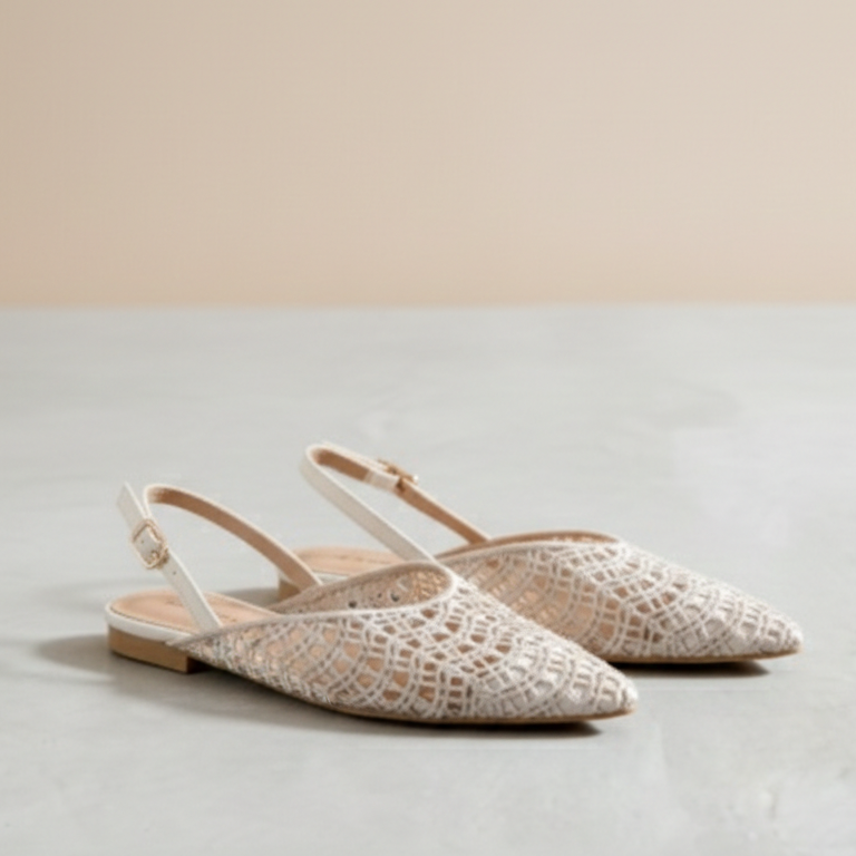 Ballerine slingback à bout pointu