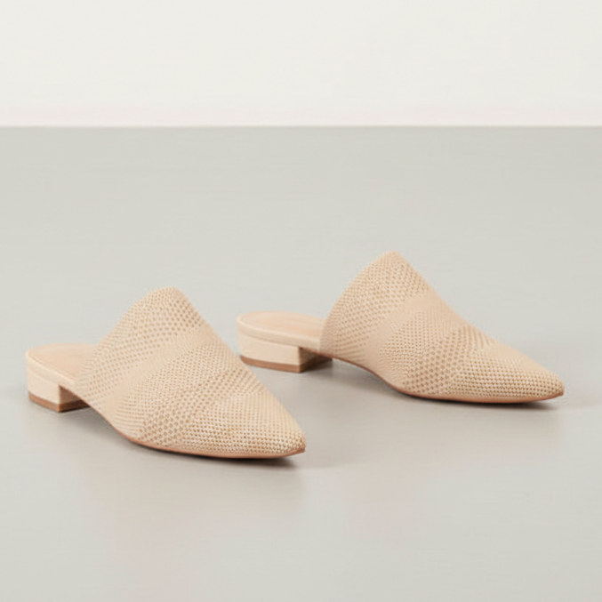 Babouche Pointue en Maille Tricotée