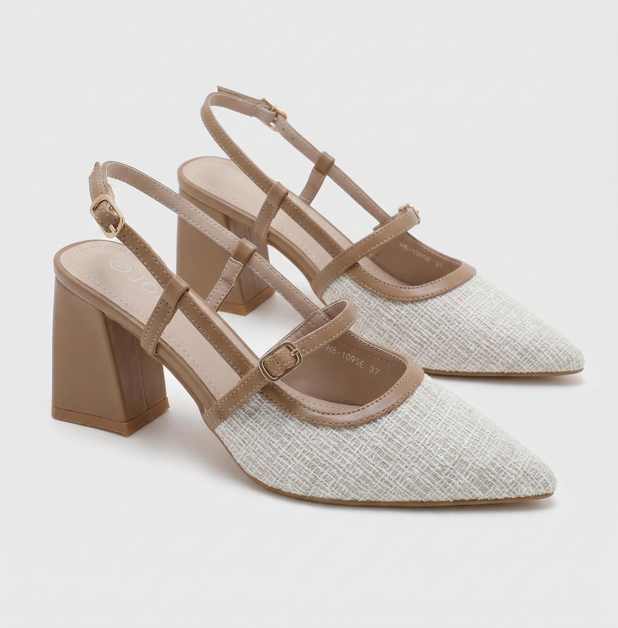 Escarpins Slingback Bicolores – L’Élégance Texturée