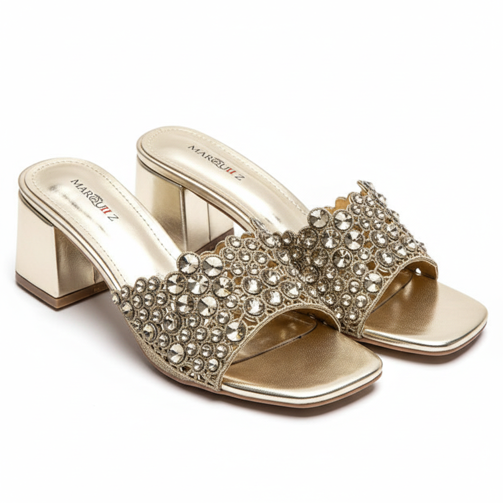 Ensemble d'Exception : Pochette de Gala & Mules Bijoux
