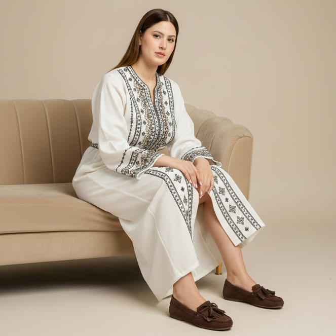 Mocassins à Pampilles en Daim