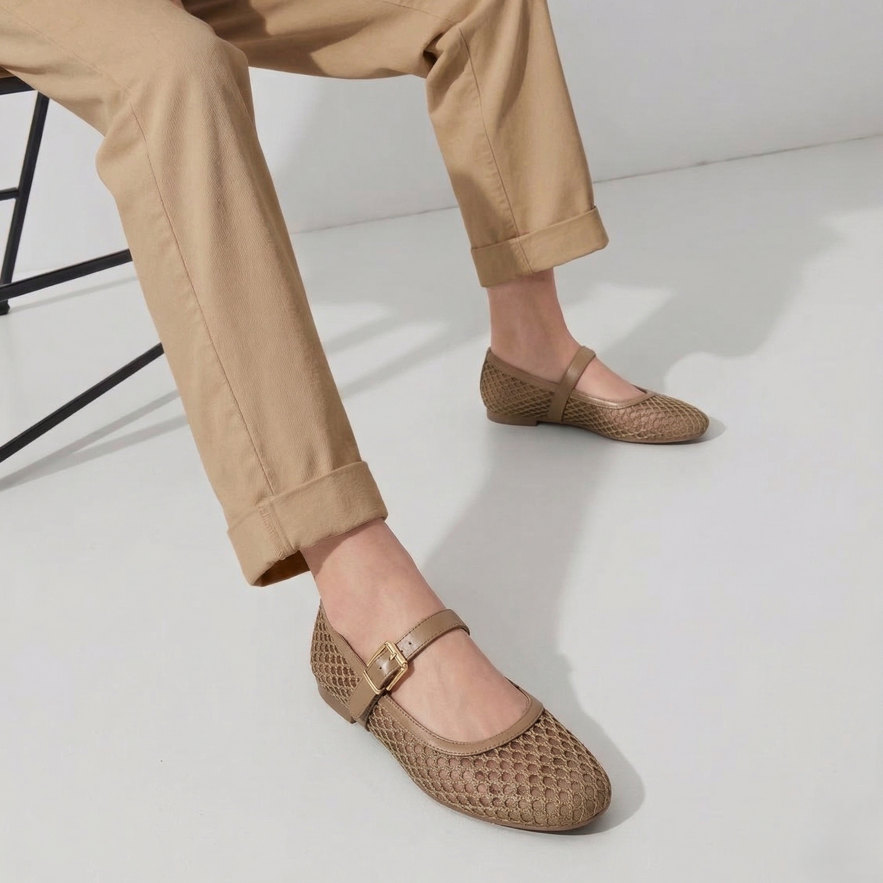 Ballerines Mary Jane en Résille