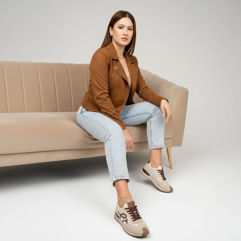 Basket en simili cuir