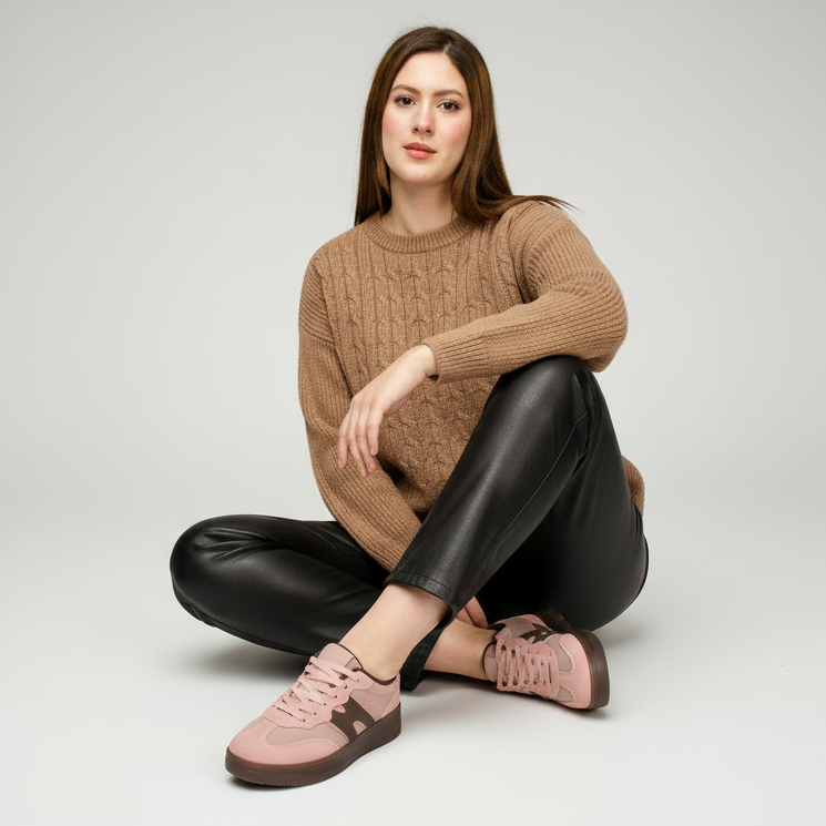 Baske avec une semelle transparente