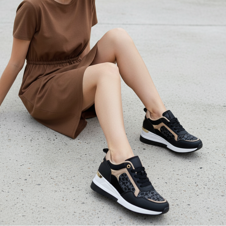 Baskets à plateforme multicolores