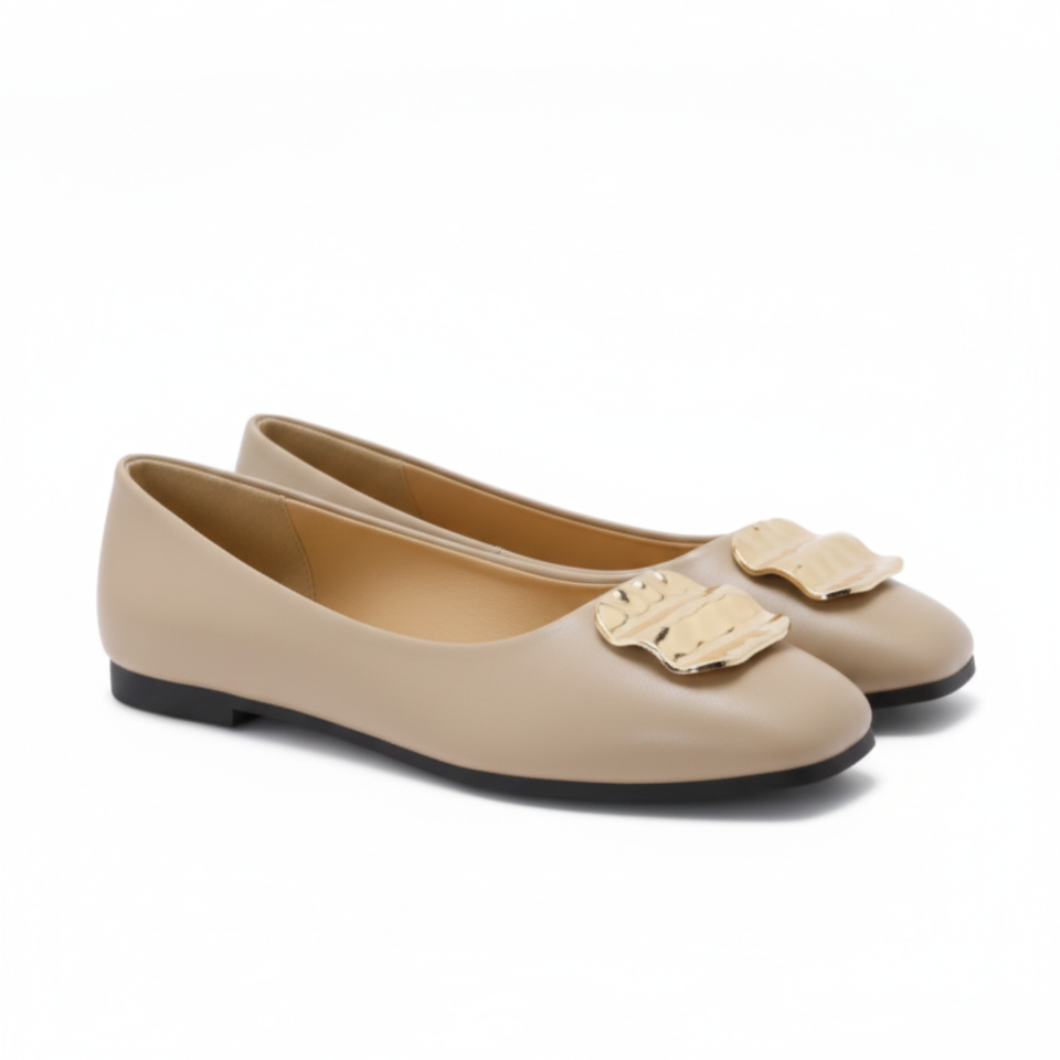 Ballerines à détail métallique