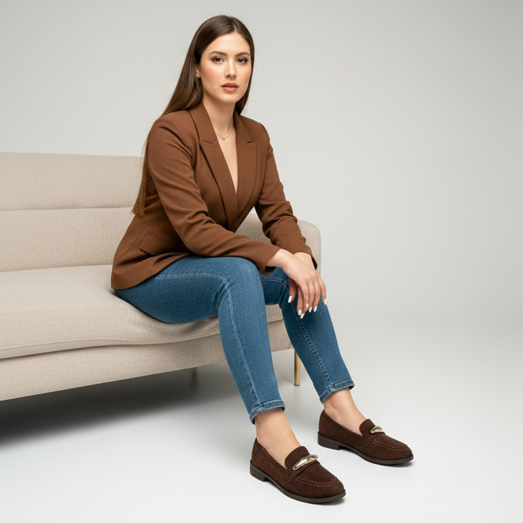 Mocassins avec accessoires doré