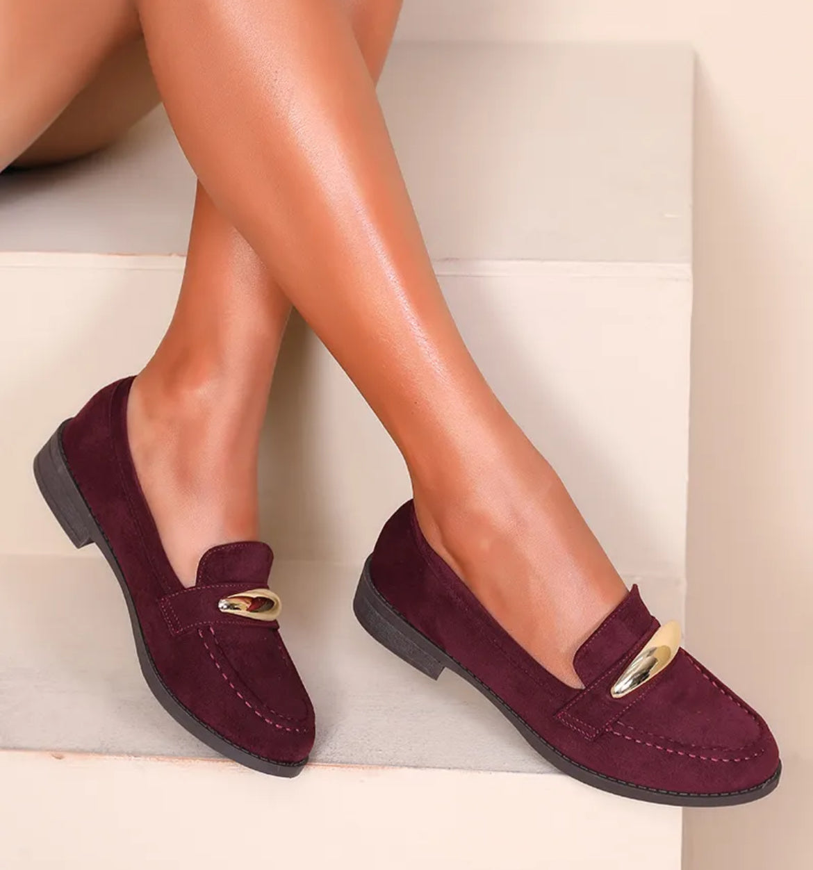 Mocassins avec accessoires doré