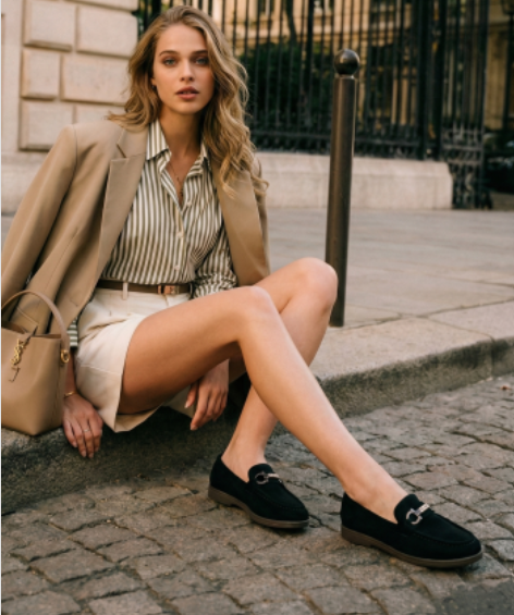 Mocassins à boucle décorative