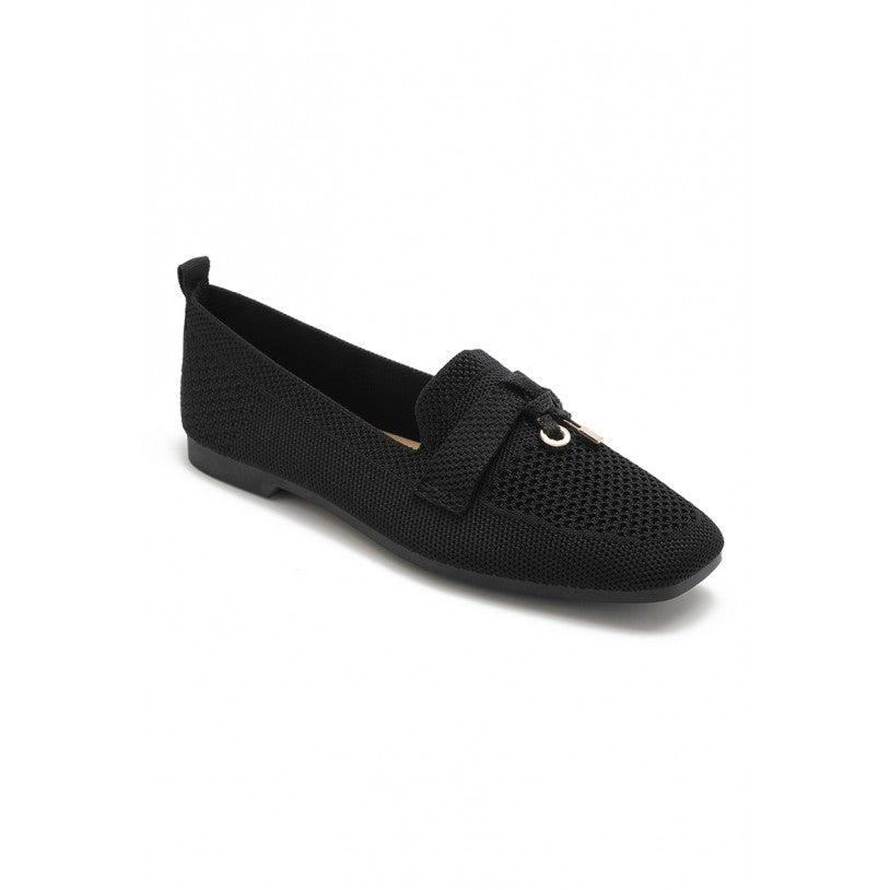 Mocassin femme en maille tissée