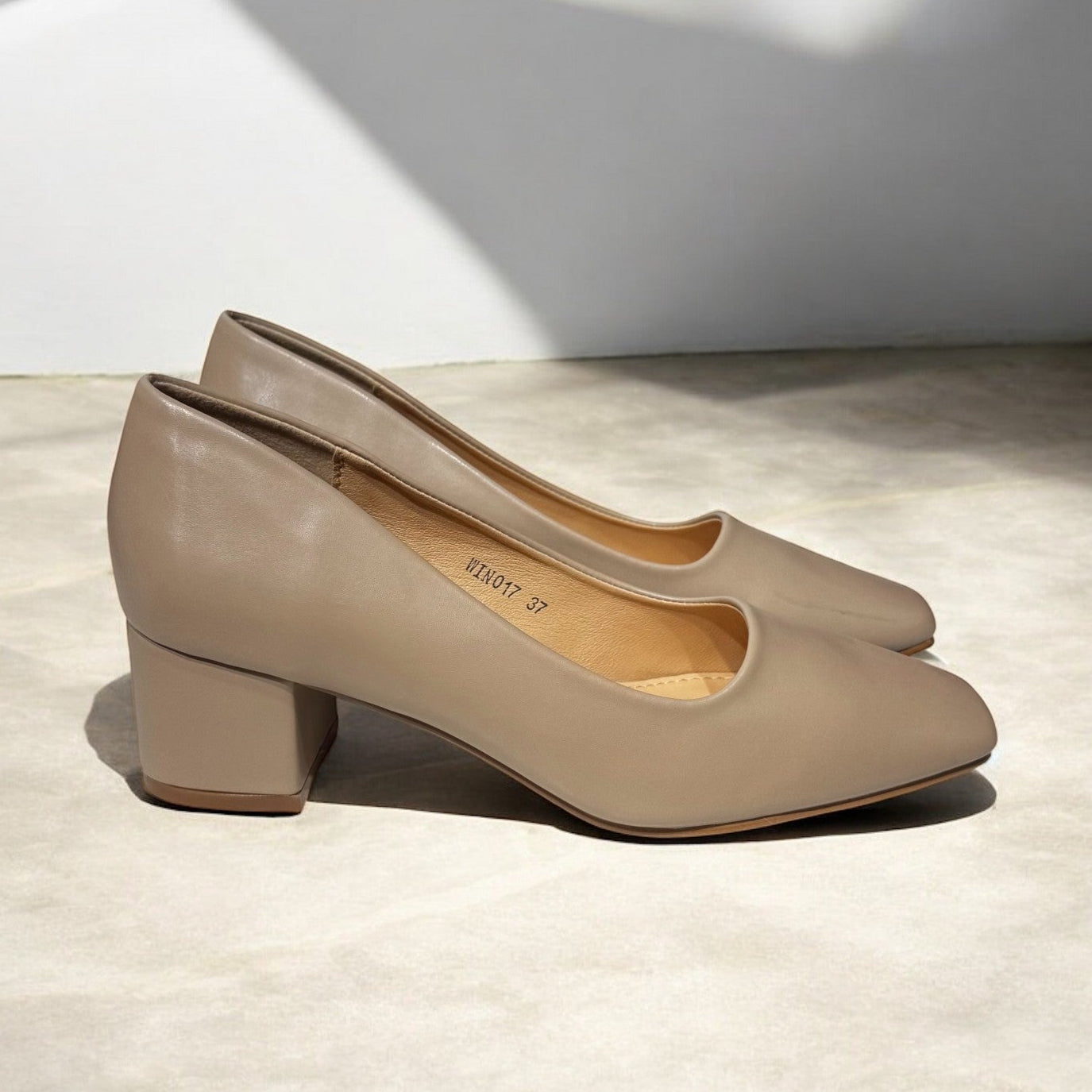 Escarpins décontractés à bout carré