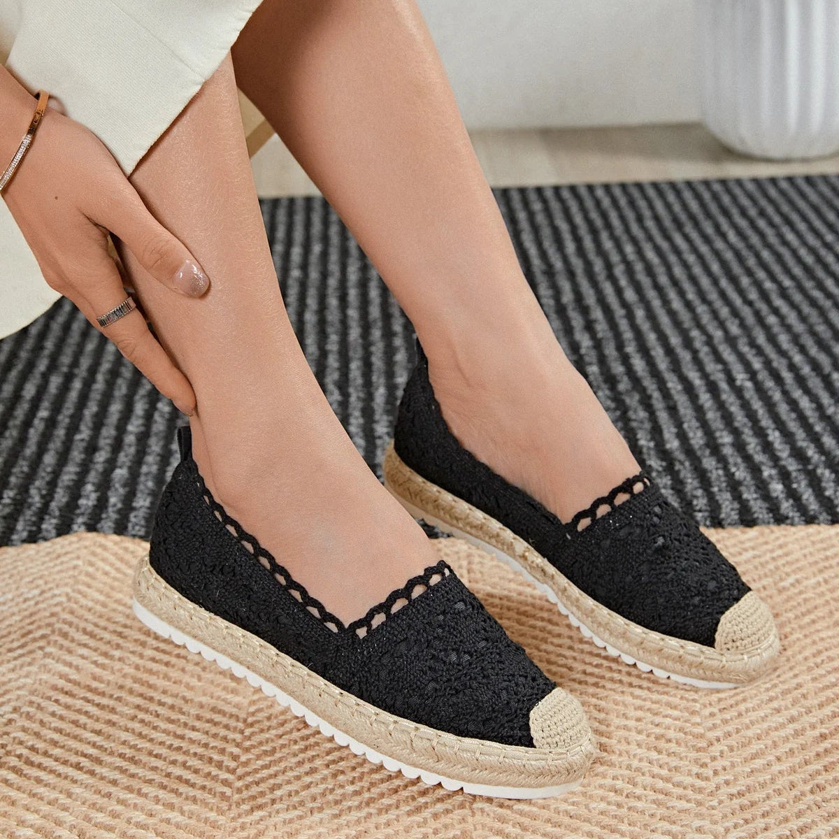 Espadrilles en dentelle