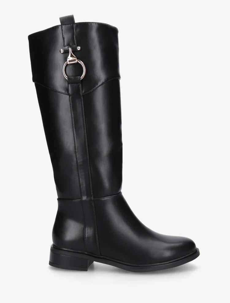 Bottes simili talon bloc empiècement métal
