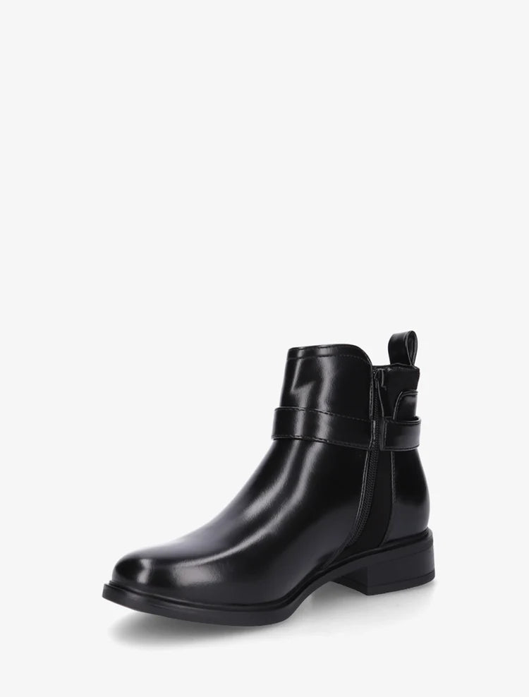 Bottines à talon bloc et boucle