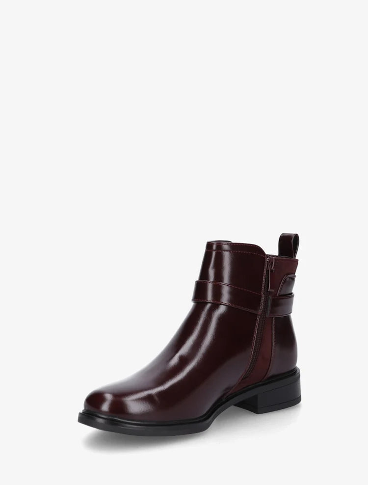 Bottines à talon bloc et boucle