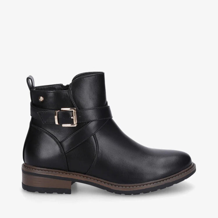 Bottines unies en simili Cuir