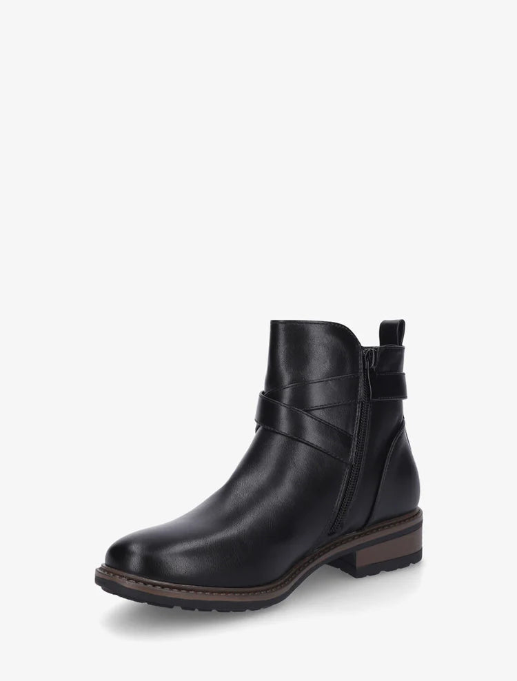 Bottines unies en simili Cuir