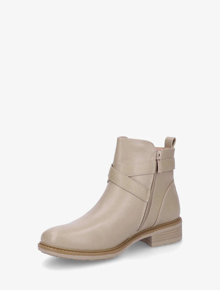 Bottines unies en simili Cuir