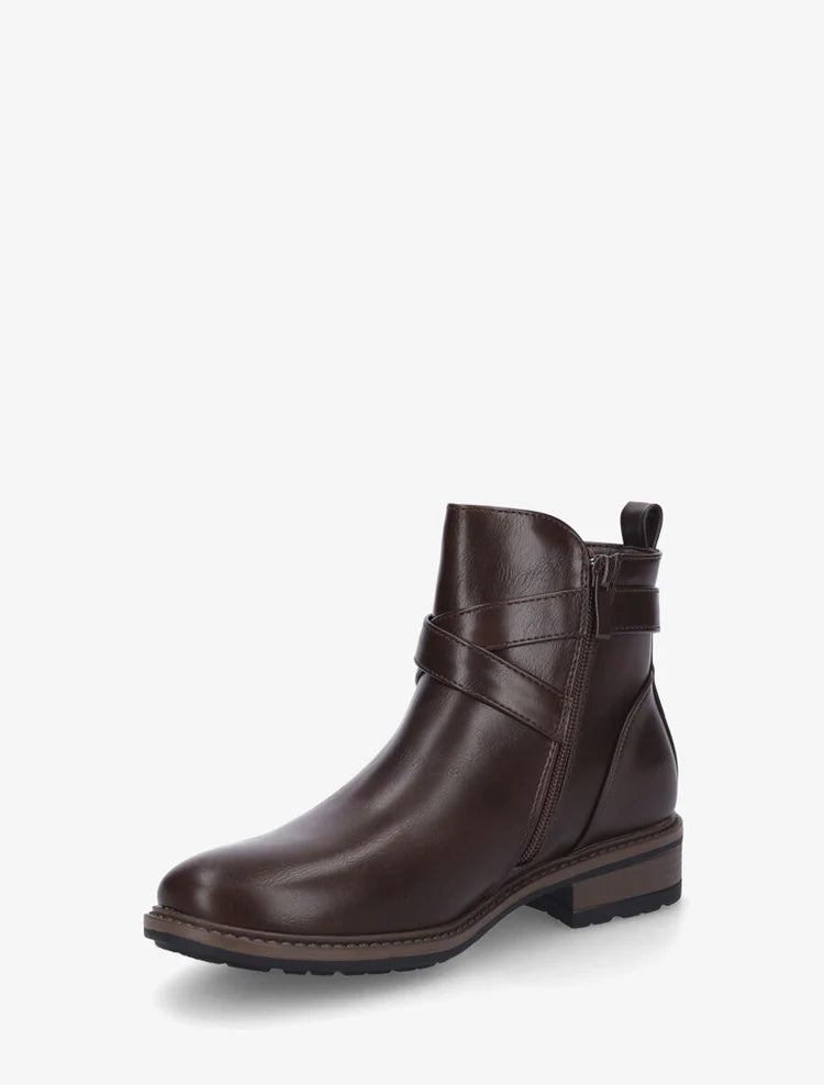 Bottines unies en simili Cuir
