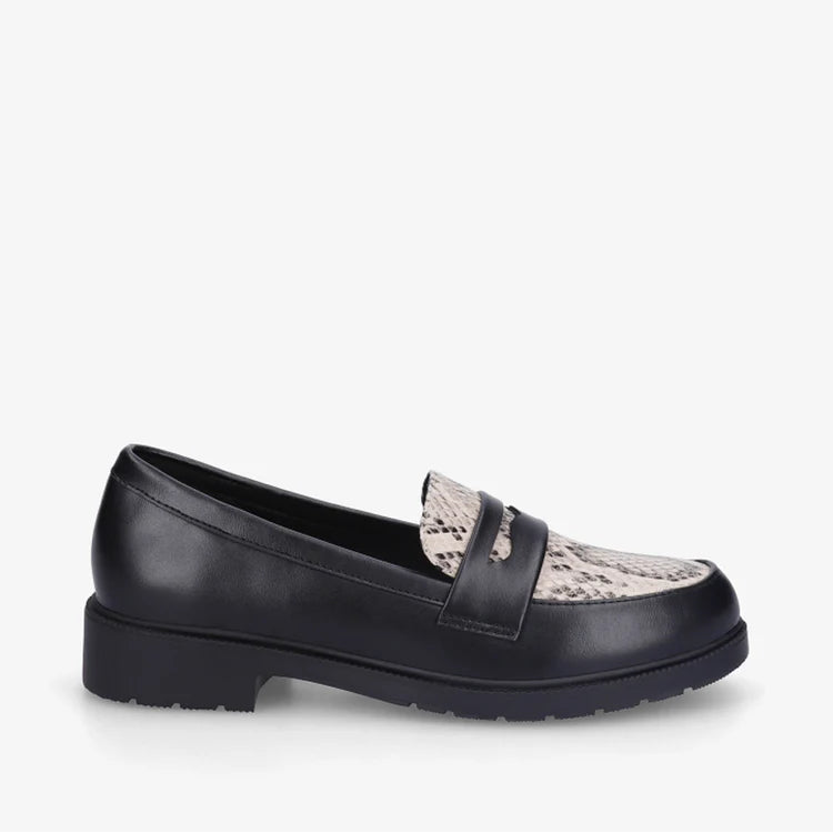 Mocassins Citadins à Empiècement Animalier