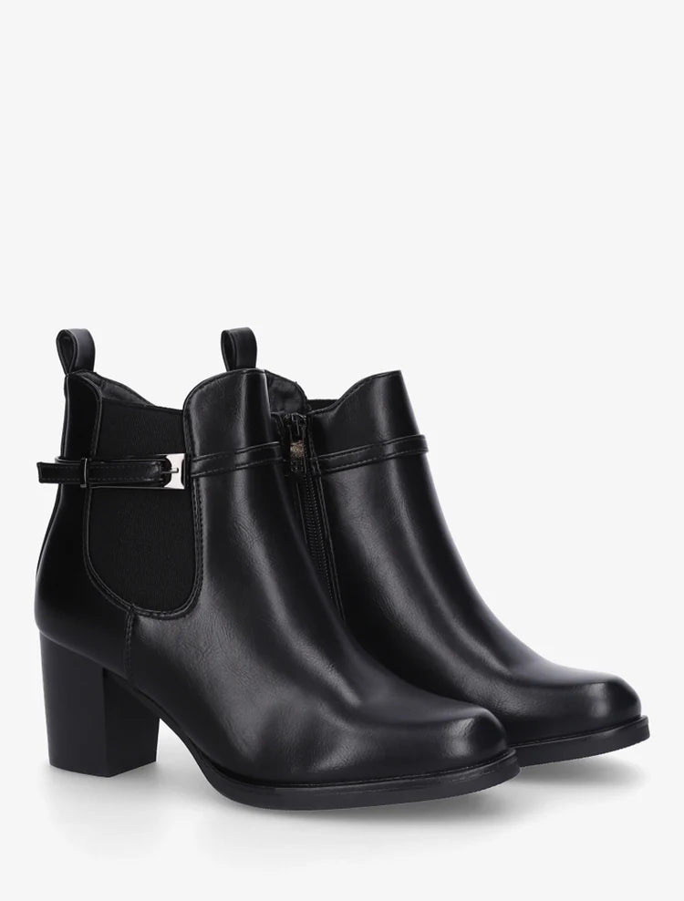 Demi bottes en simili à cheville élastiquée