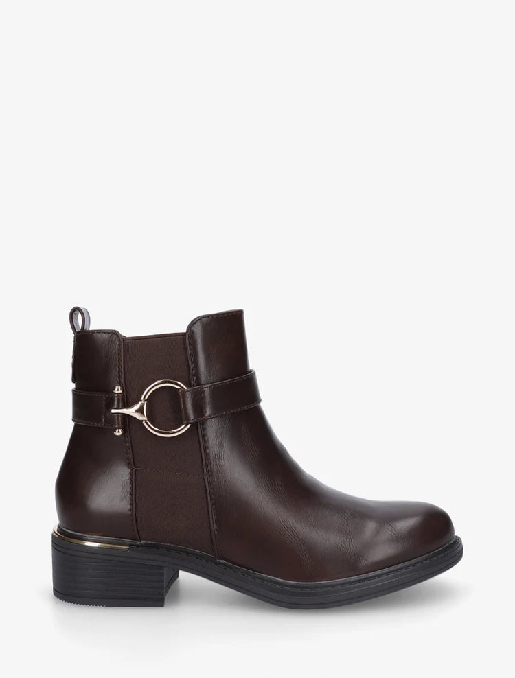 Bottines élastiques à boucle ronde