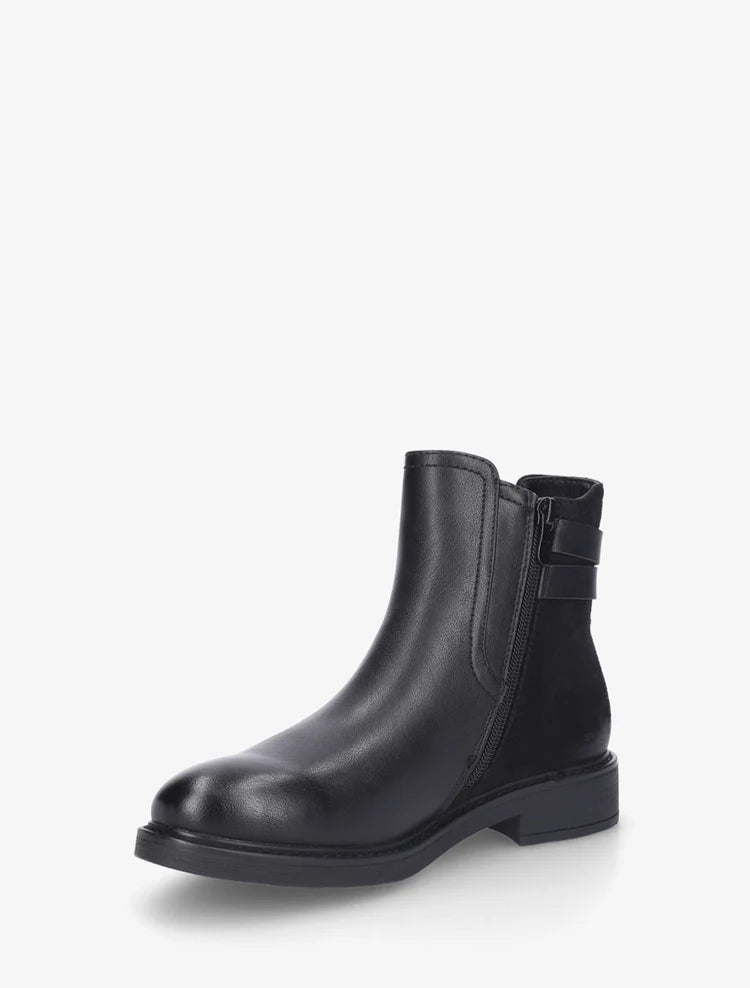 Bottines bimatière à boucles