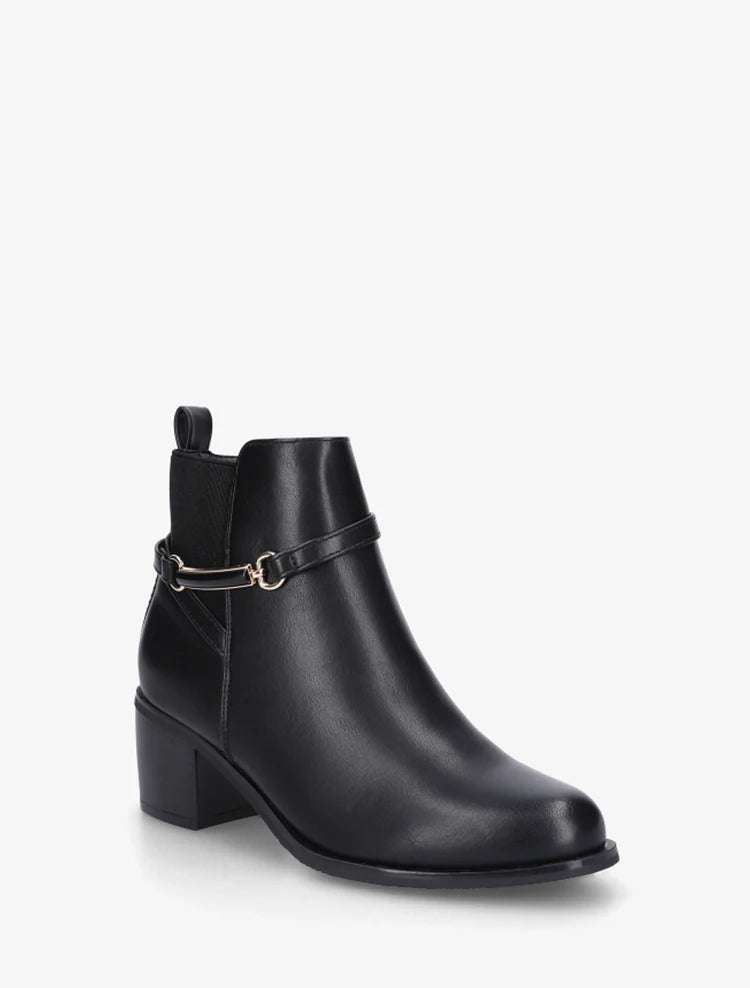 Bottines élastiquées en simili à ceinturon