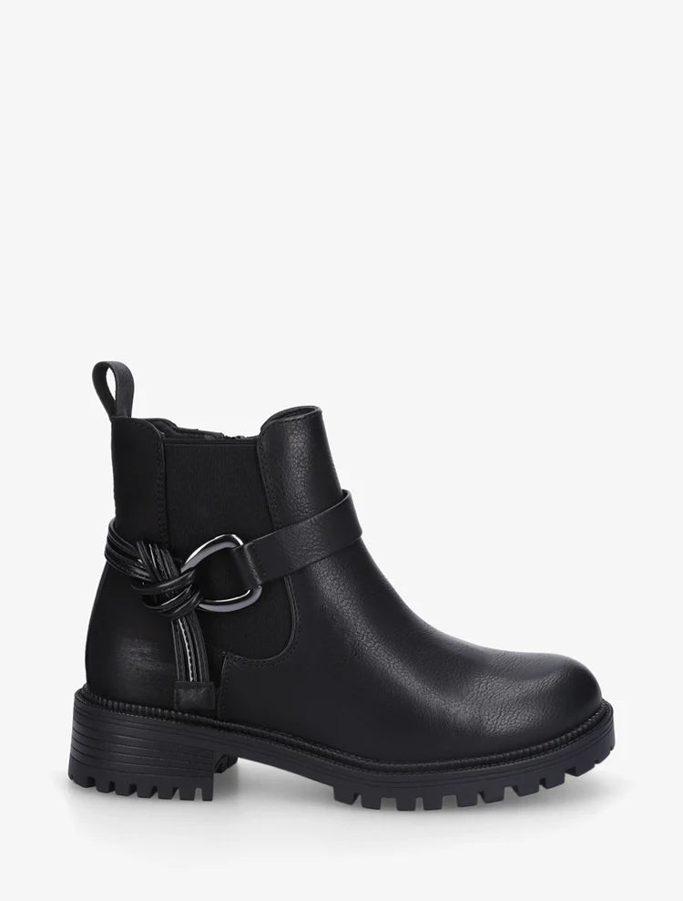 bottines avec sangle nouée
