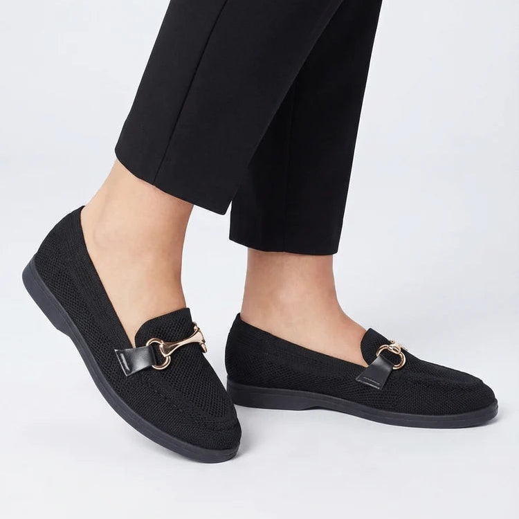 Mocassins en mesh à boucle décorative