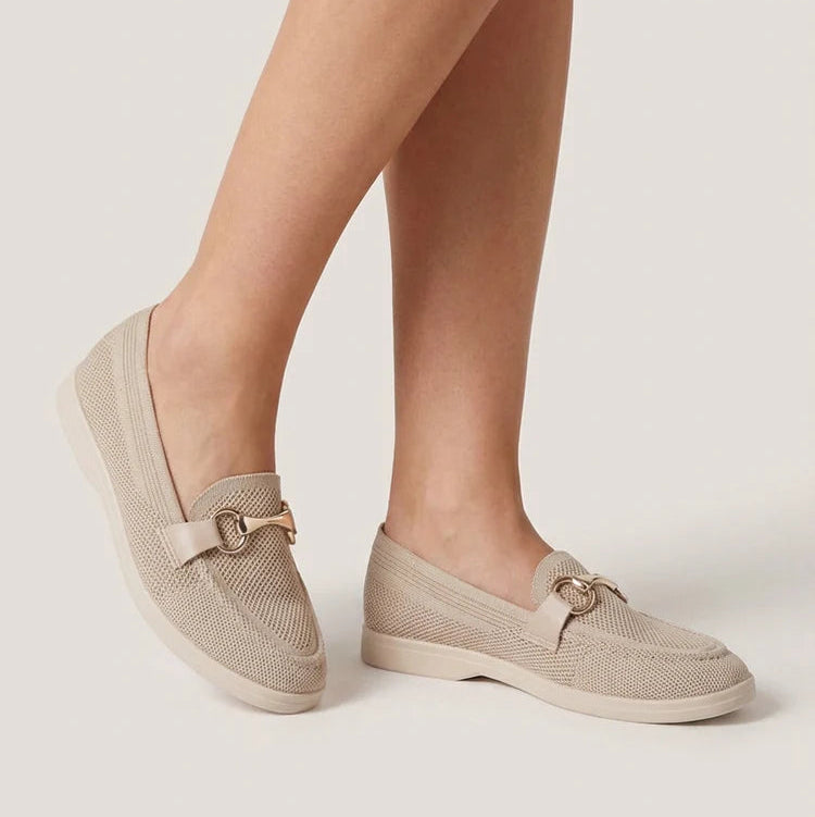 Mocassins en mesh à boucle décorative