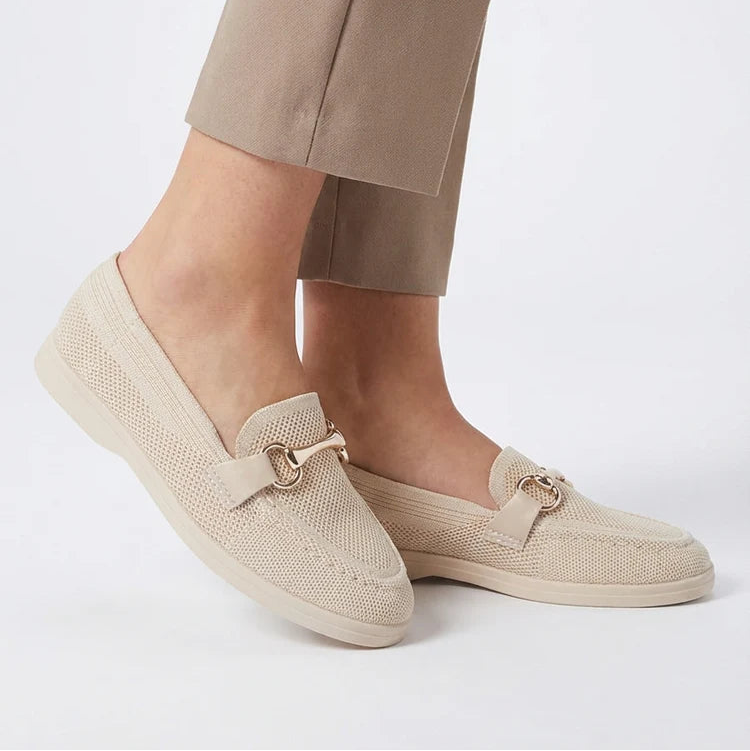 Mocassins en mesh à boucle décorative
