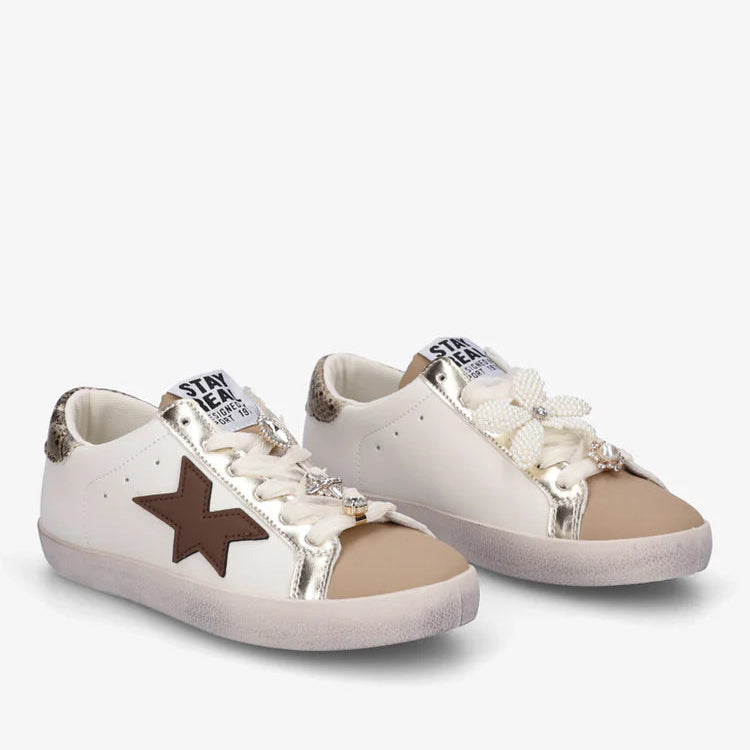 Baskets lacets ruban strassés