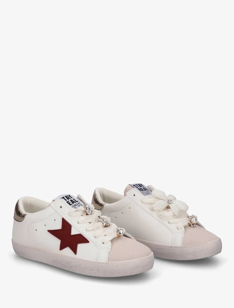 Baskets lacets ruban strassés