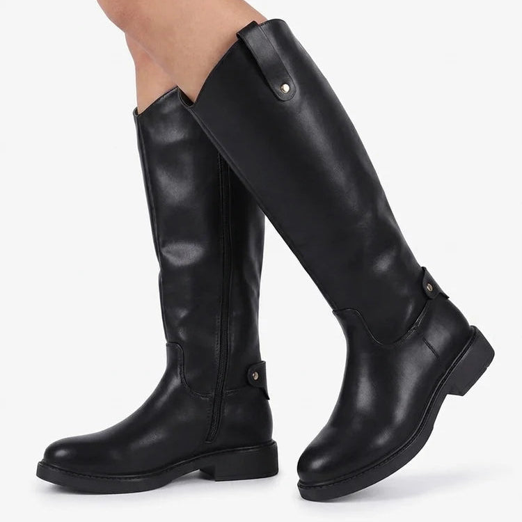 Bottes style cavalière en simili