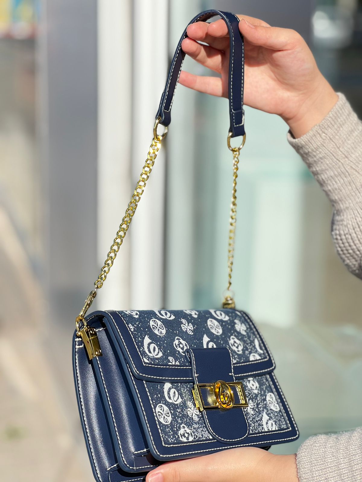 Sac à bandoulière populaire bleu pour femmes