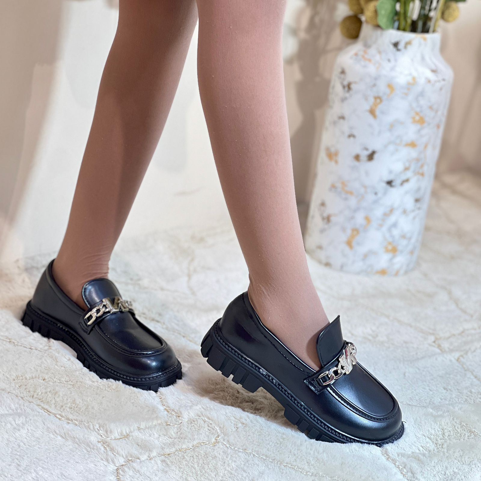 Nouvelles Mocassins Décontractés À Semelle Épaisse Pour Fille