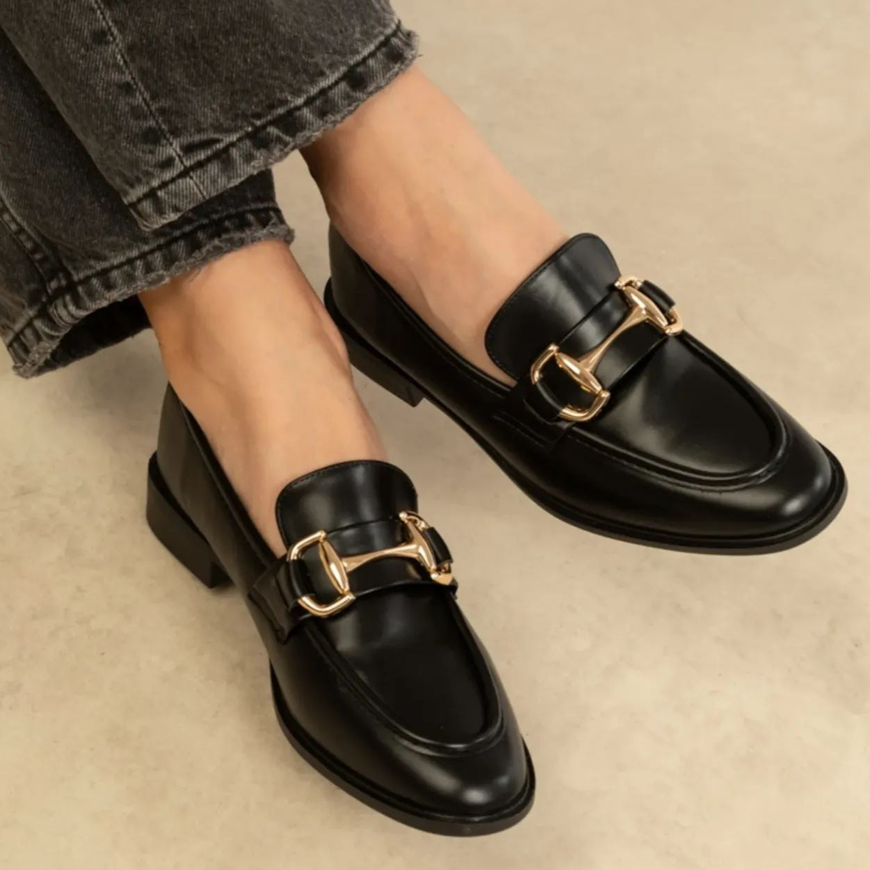 Mocassin en cuir