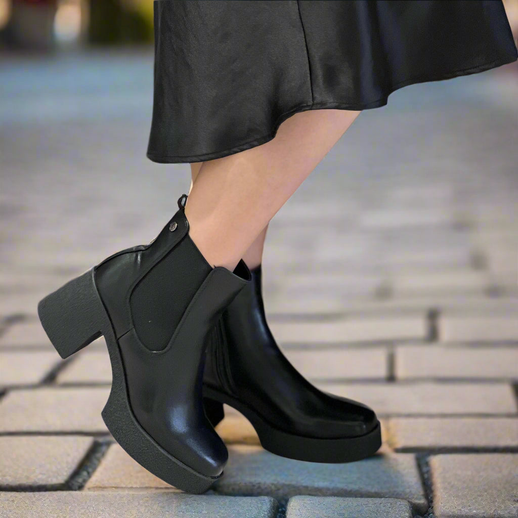 Bottines à talon et plateforme