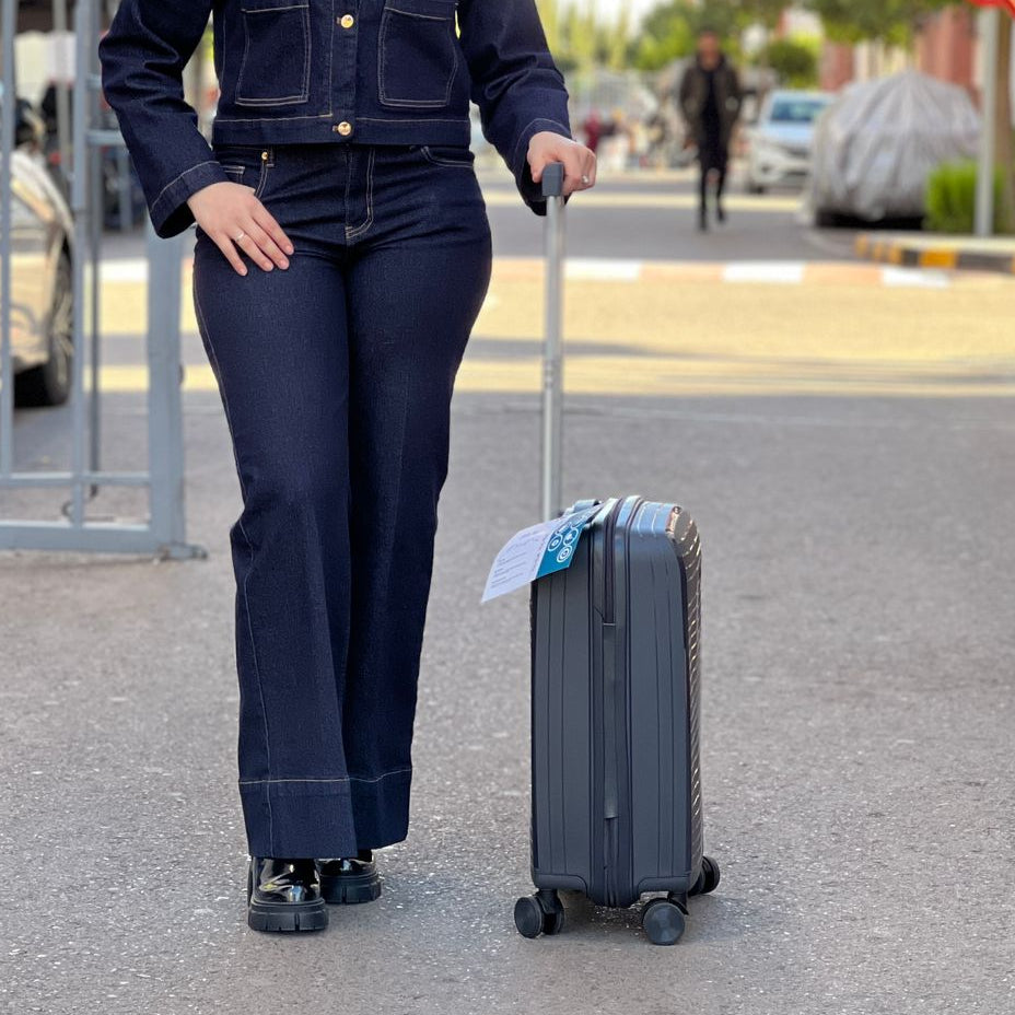 Valises Avec Détail De Cadenas Et Mécanisme De Traction