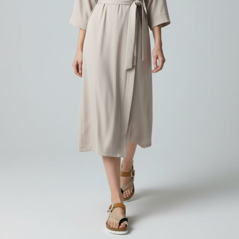 Sandale Compensée Style "Bio" à Bride Asymétrique