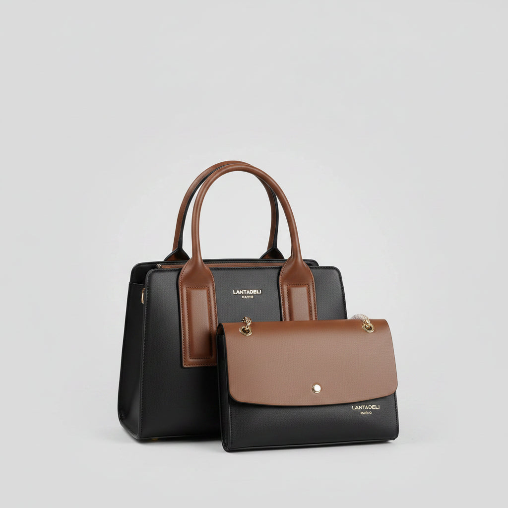 Ensemble Duo Élégance : Sac à Main Cabas & Pochette assortie