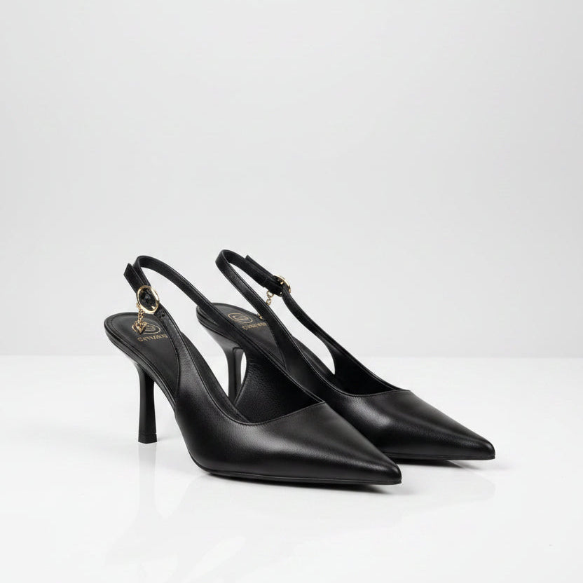 Pointed-Toe Slingback Heels