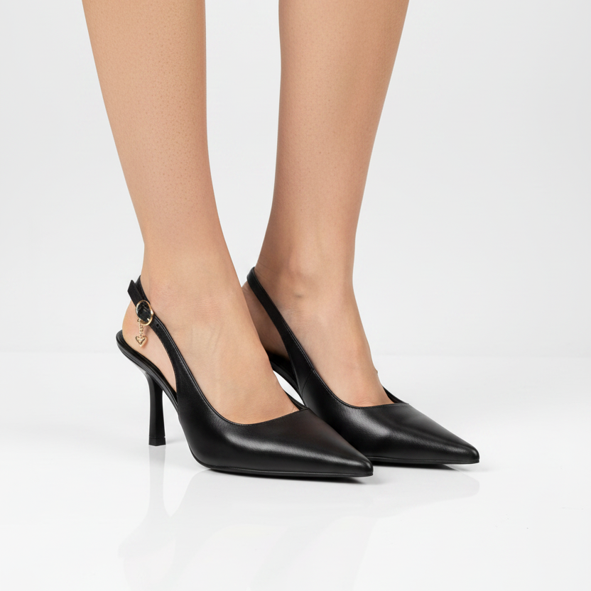 Pointed-Toe Slingback Heels