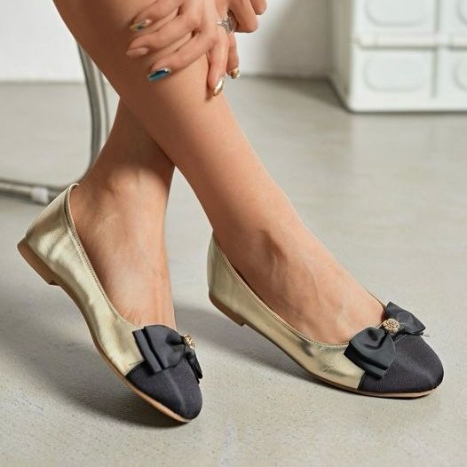 Ballerines femme avec nœud Fittco