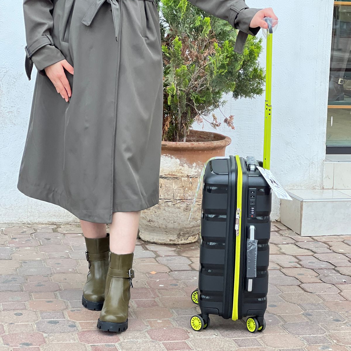 Valise à roulettes en aluminium de grande capacité