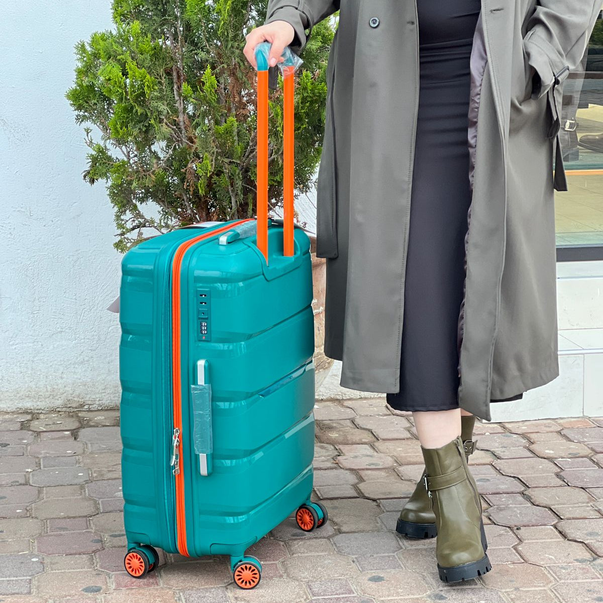 Valise à roulettes en aluminium de grande capacité