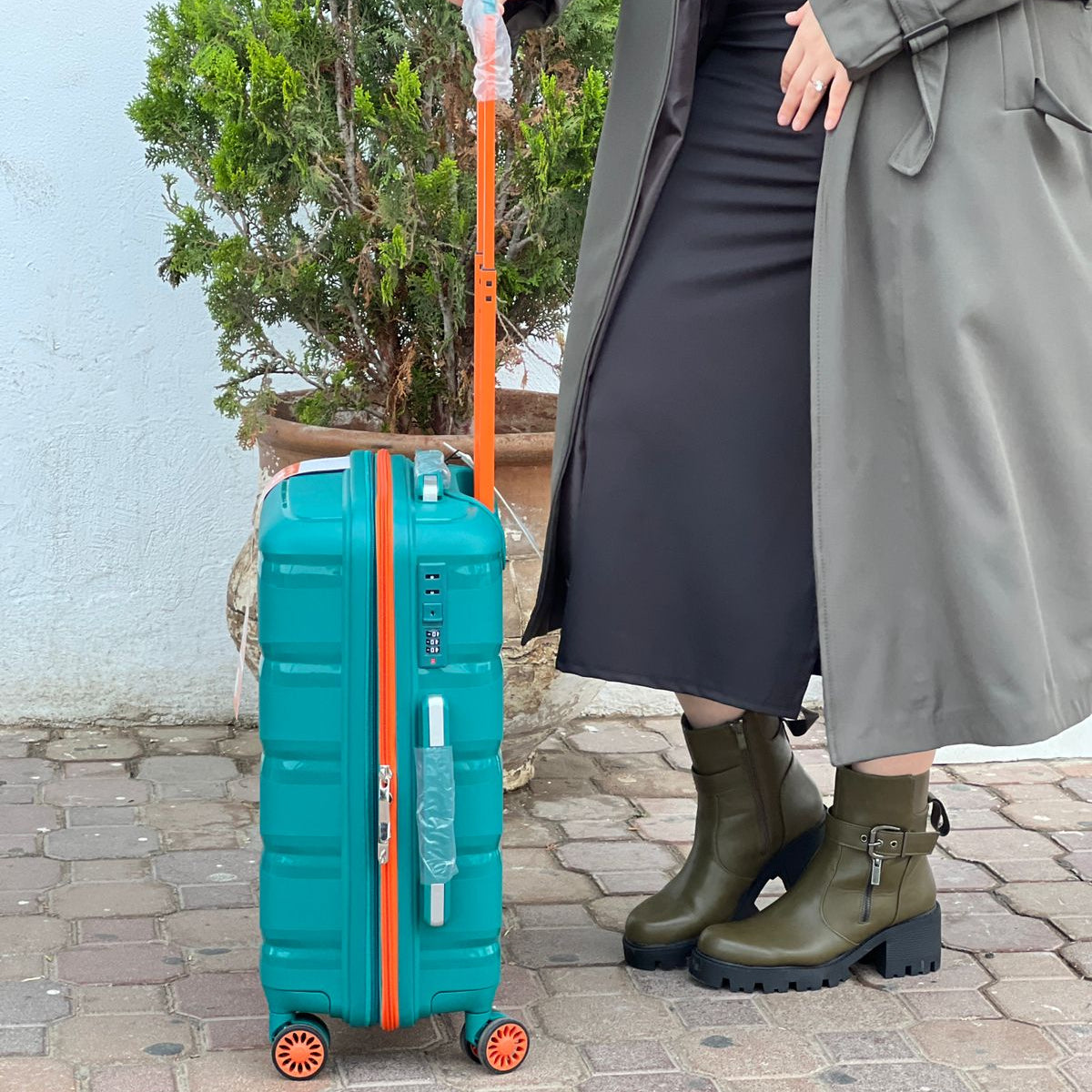 Valise à roulettes en aluminium de grande capacité