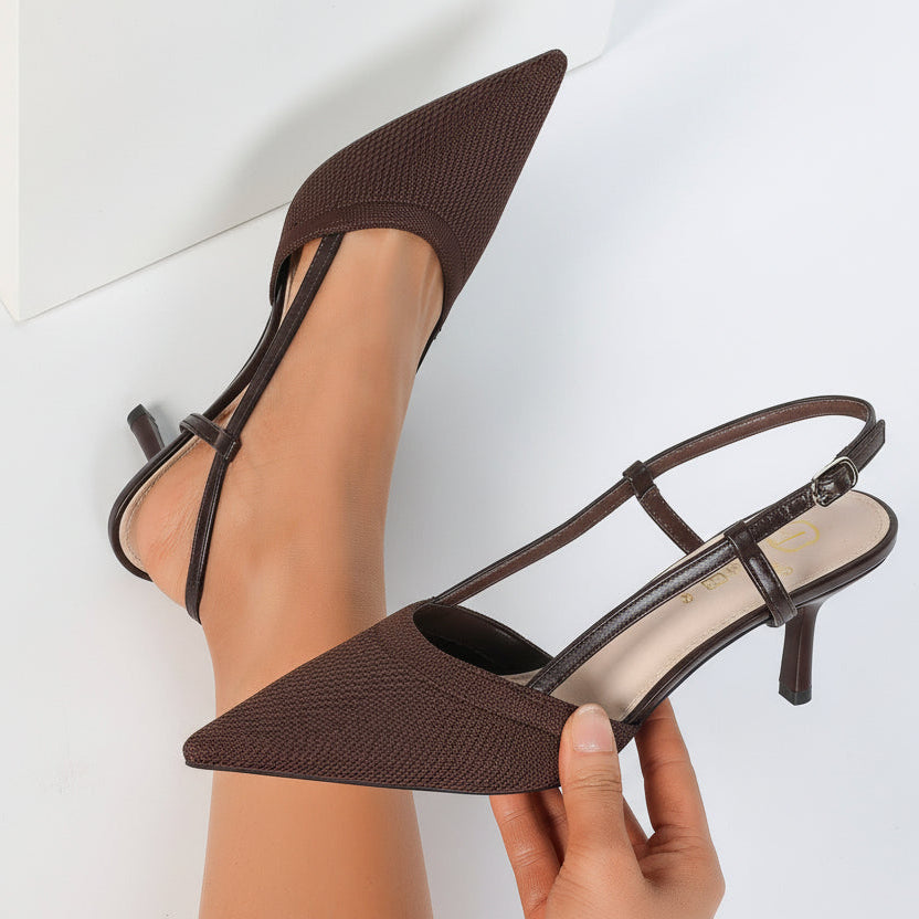 Escarpins Slingback à Mailles – L’Élégance Moderne