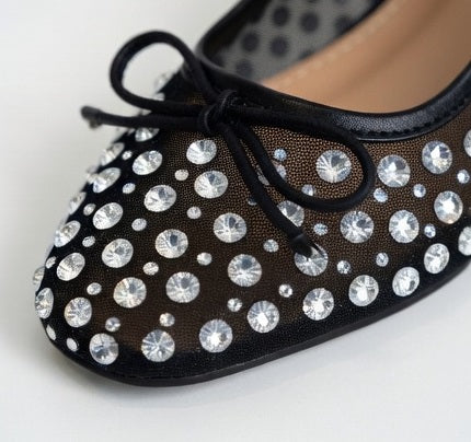 Ballerines Mary Jane en Résille Cristallisée